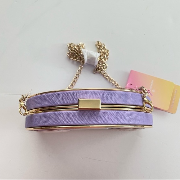 Stoney Clover Lane Target Rainbow crossbody purse bag good tone chain - Picture 5 of 9